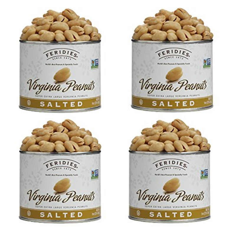 FERIDIES Virginia Salted Extra Large Peanuts (Pack of 4)
