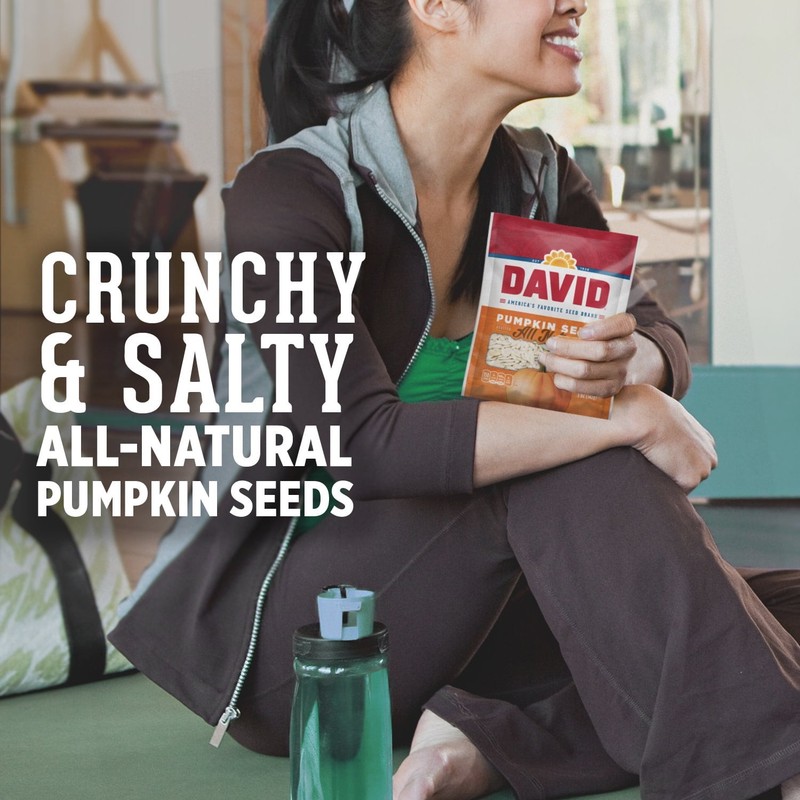 DAVID Roasted and Salted Pumpkin Seeds, 5 Ounce gallery