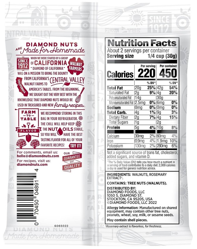 2 Pack Chopped Walnuts 2.25 oz Each - Kosher & Omega-3 Rich Healthy Snacking gallery
