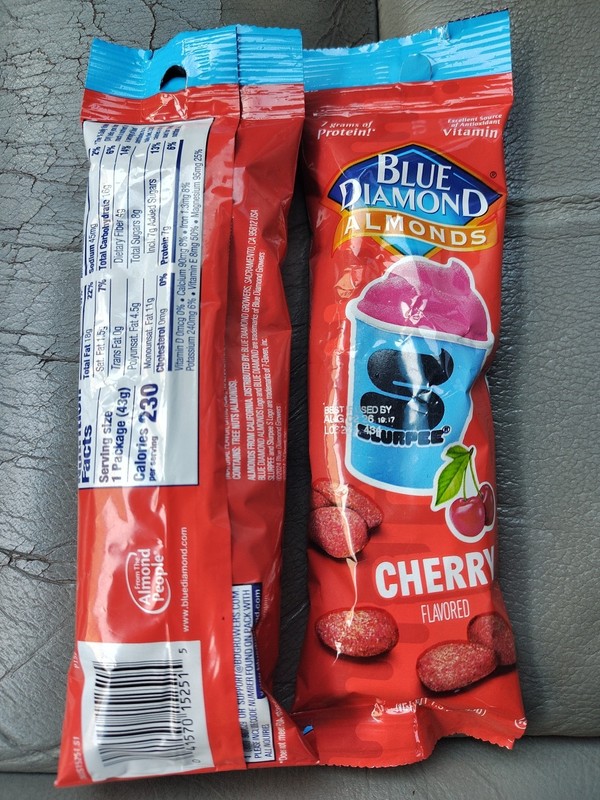 Cherry Slurpee 7 Eleven Blue Diamond Almonds 2 Packs - Limited Edition gallery