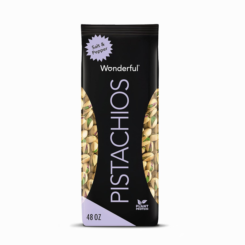 in Shell, Salt & Pepper Flavored Nuts, 48 Ounce Bag, Protein Snacks, Gluten Free