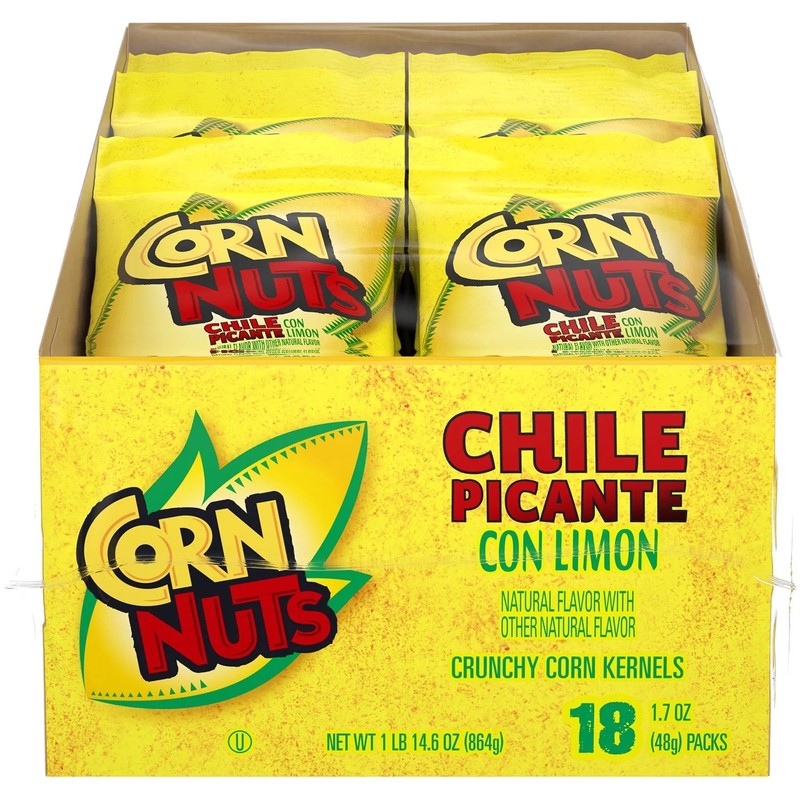 Corn Nuts Chile Picante con Limon Crunchy Corn Kernels, 1.7 Ounce (Pack of 18)