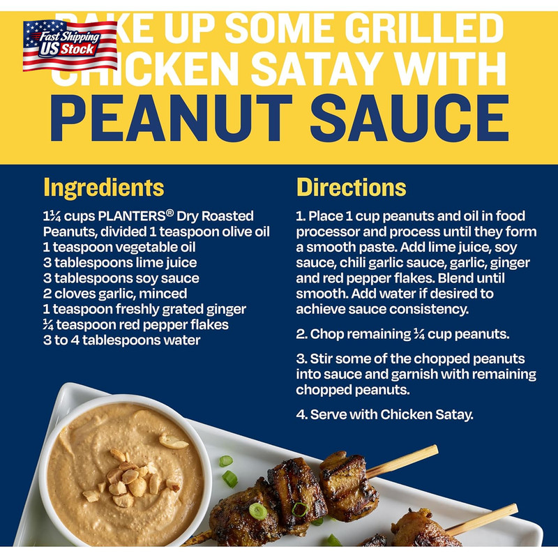 Planters Unsalted Dry Roasted Peanuts, 35 Ounce gallery