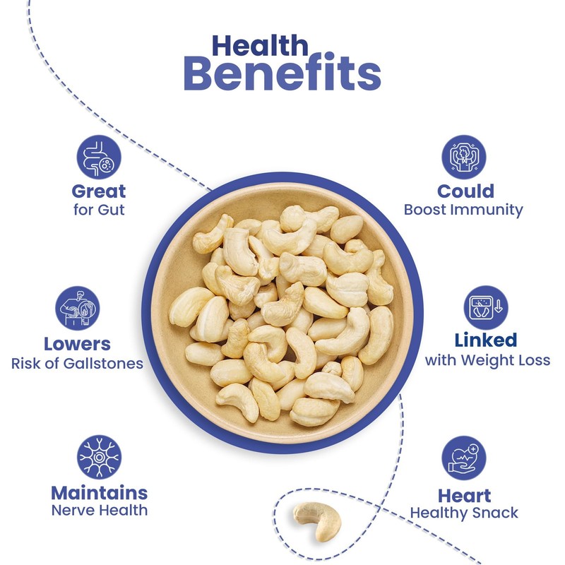 Nutraj Cashews 1 Kg Pouch | Kaju | Dry Fruits and Nuts | Grocery Items gallery