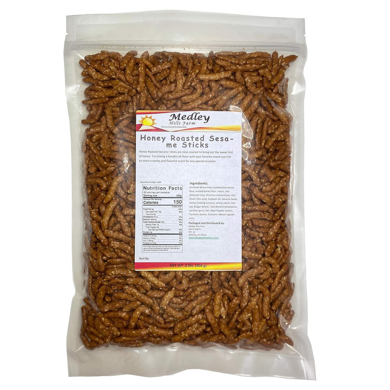 Honey Roasted Sesame Sticks 2 Lbs Bulk 2 Pound (Pack of 1)