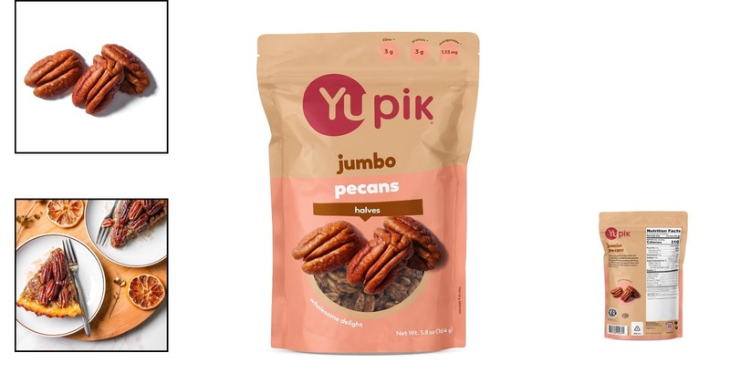 5.8 Oz of Jumbo Raw Pecans - Unsalted, Gluten-Free, and Kosher Certified gallery