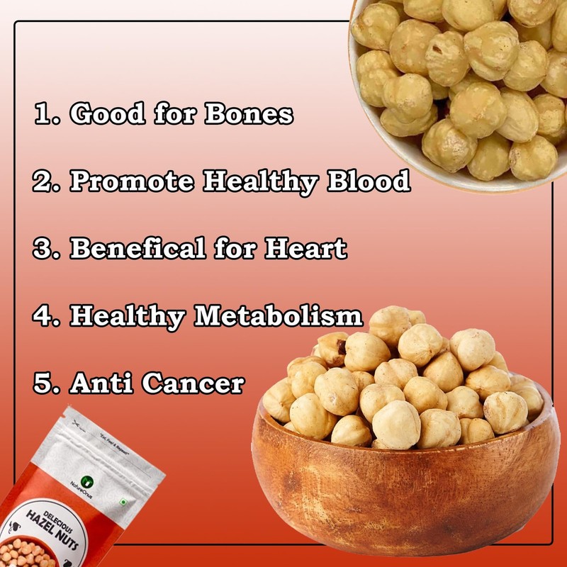 Natureonus Hazelnuts 100g | Raw Dehulled Premium Nuts | Healthy & Tasty Snack gallery