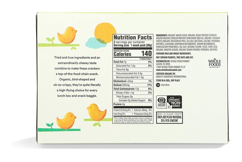 365 Organic Cheddar Chicks Baked Crackers 8 Pack gallery