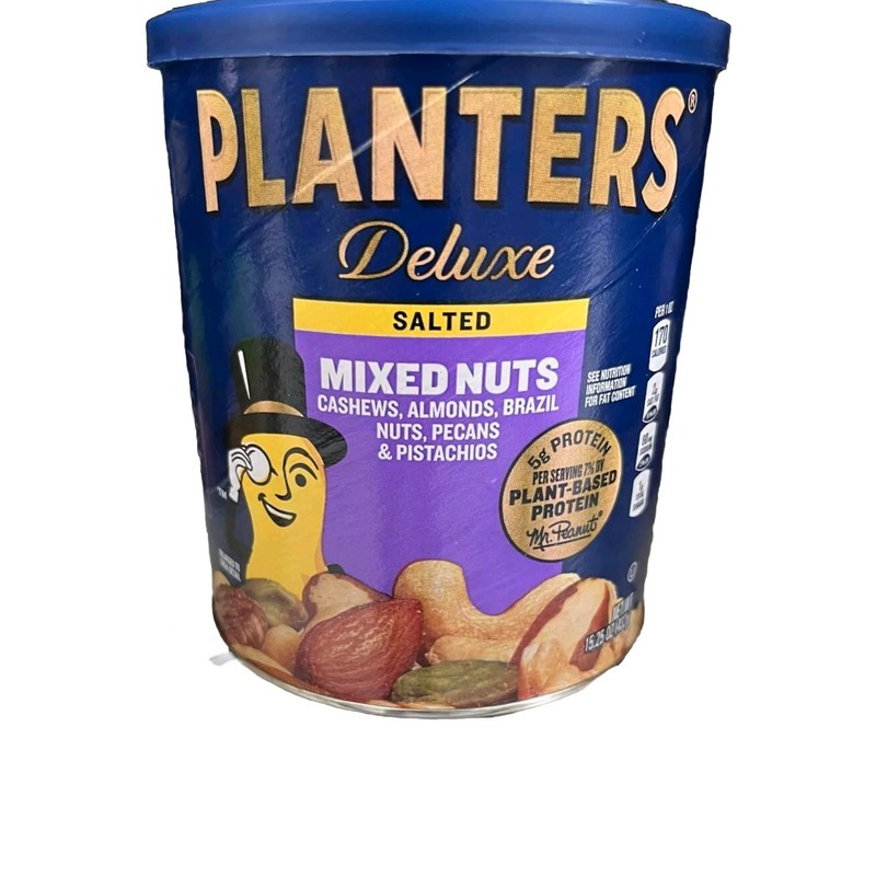 PLANTERS Deluxe salted Mixed Nuts 15.25 oz. Cashews, Almonds,Pecans Etc