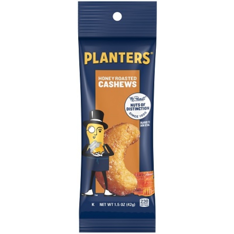 18x Planters Cashew Honey Roasted Nuts Snack Healthy Bulk Wholesale Bundle 1.5oz