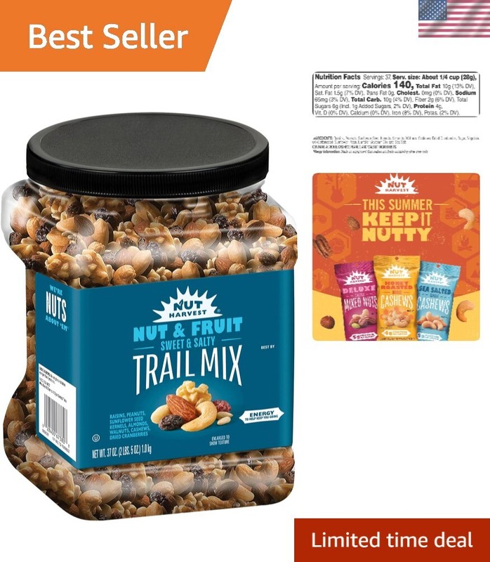 Delicious 37 Oz Nut & Fruit Mix Jar – Perfect for Sharing & Energy Boost