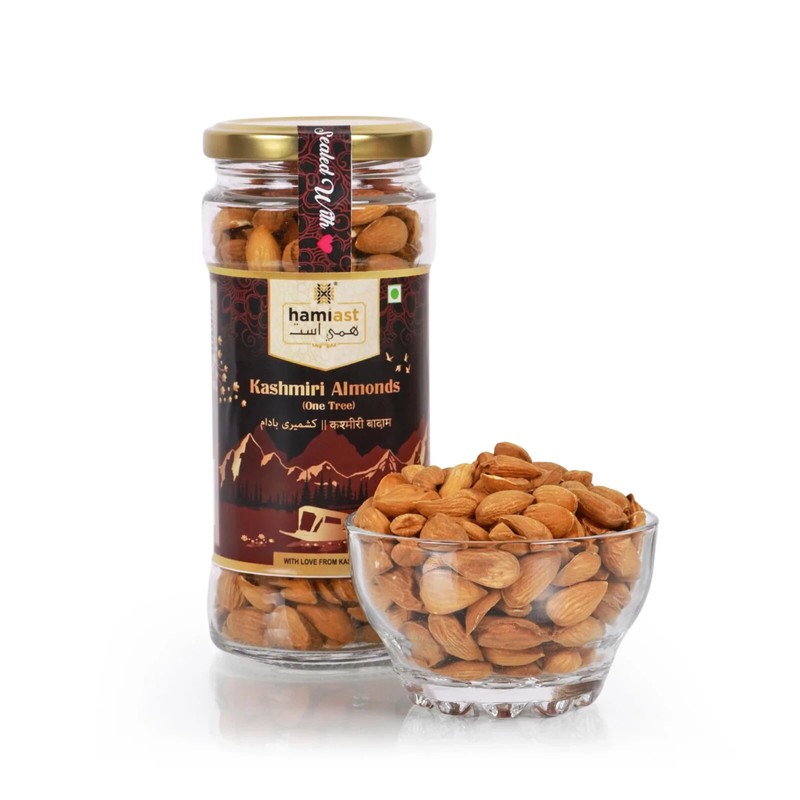 Premium Kashmiri Almonds Mamra Rare Healthy Oil Rich One Tree Almond Kernel 200g