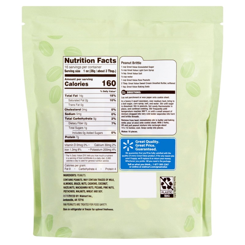 (Pack of 2) Raw Shelled Peanuts, 16 oz each Bags Free Shipping In 2 Days... gallery