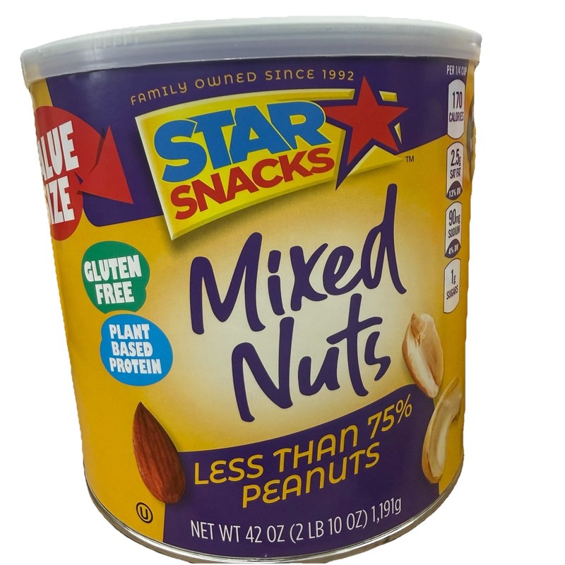 Star Snacks Mixed Nuts Large 2 Ibs 10 Oz