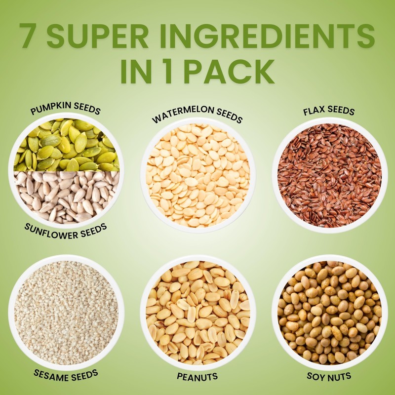 Nutrihar 7 in 1 Roasted Seed Mix 1kg Superfood Power Mix Healthy Snack Pack gallery