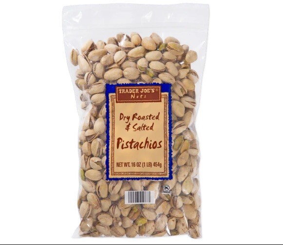 Trader Joe’s Dry Roasted & Unsalted Pistachios 16 Oz 