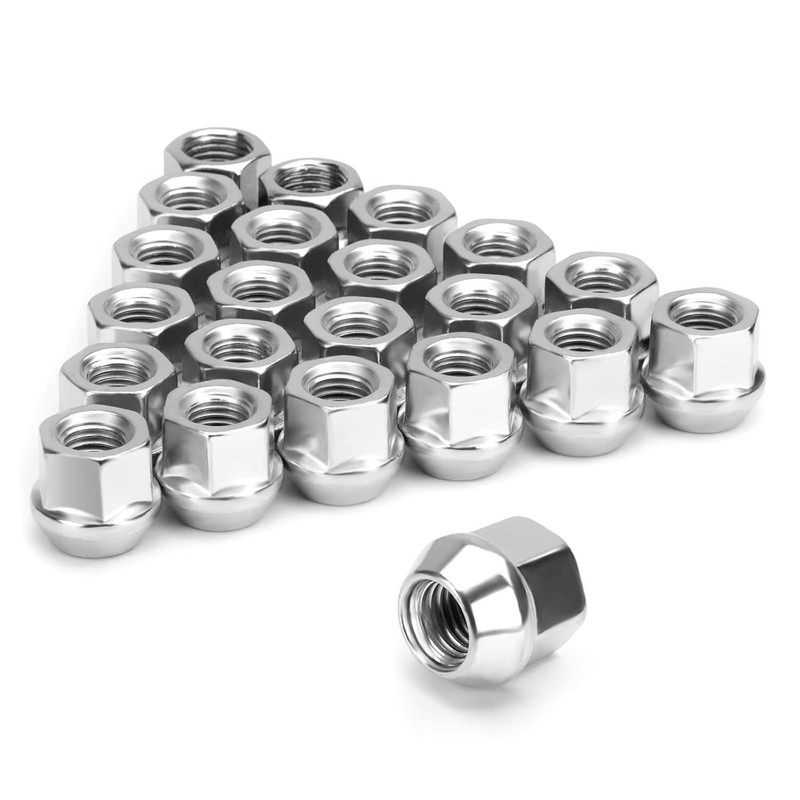 14mmx2 Zinc Wheel Lug Nuts - 24 PCS M14x2 Open End Cone Seat Acorn for Ford F-15