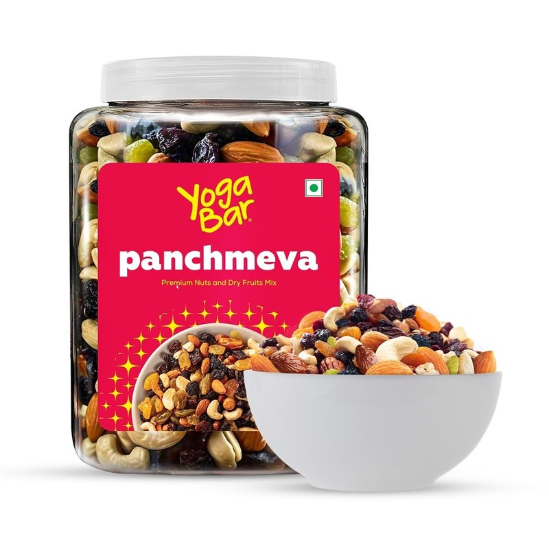 Yogabar Panchmeva Premium Nuts and Dry Fruits Mix- 850 gm-Jar