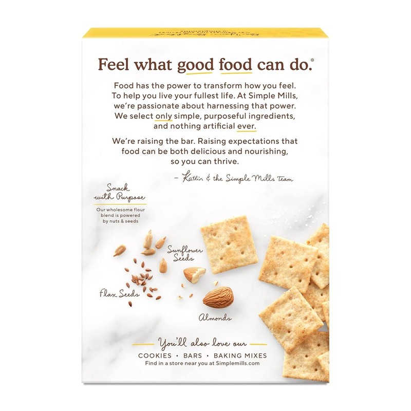 Simple Mills Almond Flour Crackers Fine Ground Sea Salt 4.25 Oz gallery