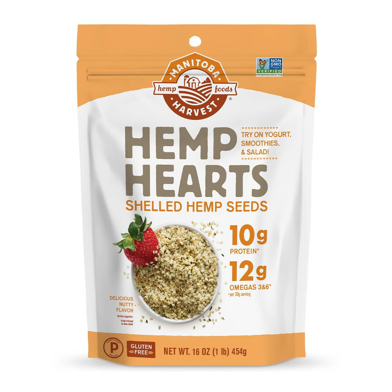 Manitoba Harvest Hemp Hearts, Shelled Hemp Seeds – 16Oz – 10G Plant Protein & 12