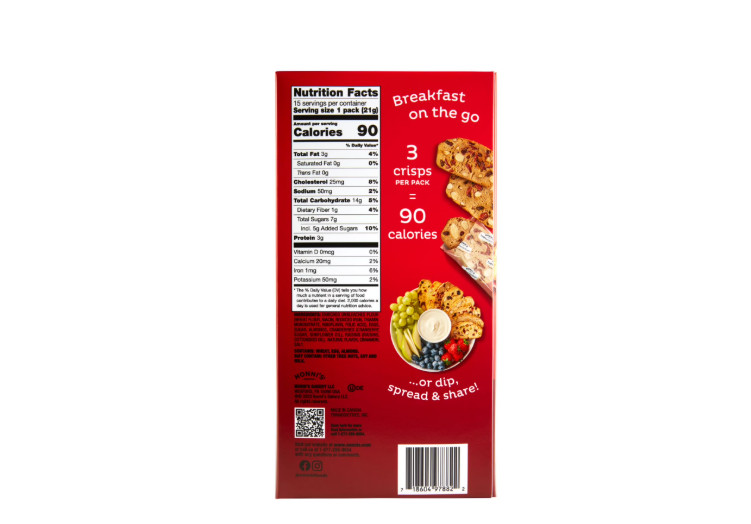 Nonni's THINaddictives Cranberry Almond Crisps 15 pk. gallery