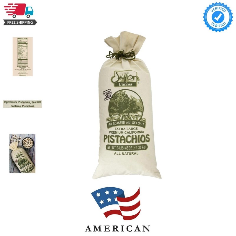 Pistachios, Dry Roasted and Salted Pistachios, Extra Large California Pistac…