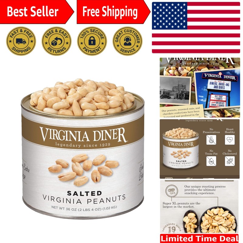All Natural Blister Roasted Virginia Peanuts - 36 Oz Taste Experience