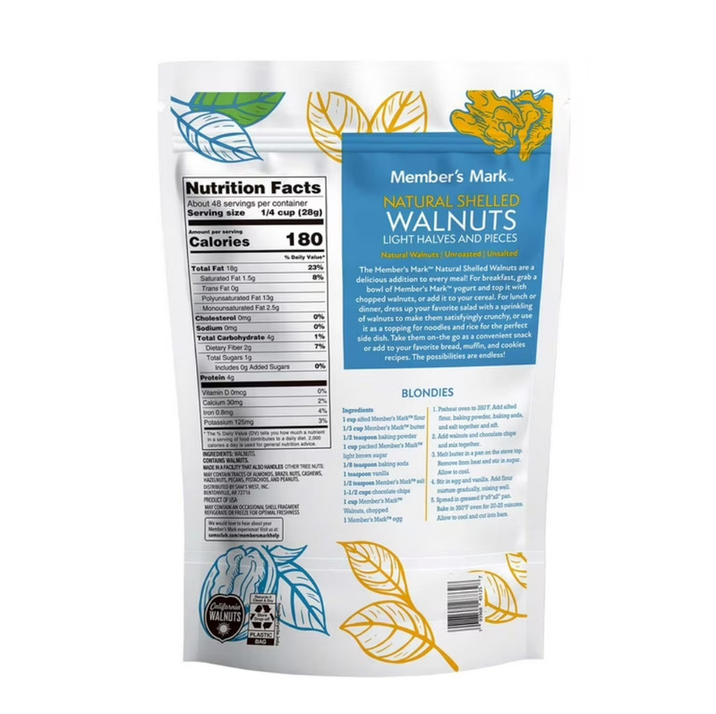 Member's Mark Natural Shelled Walnuts, 3 lbs. FREE shipping gallery