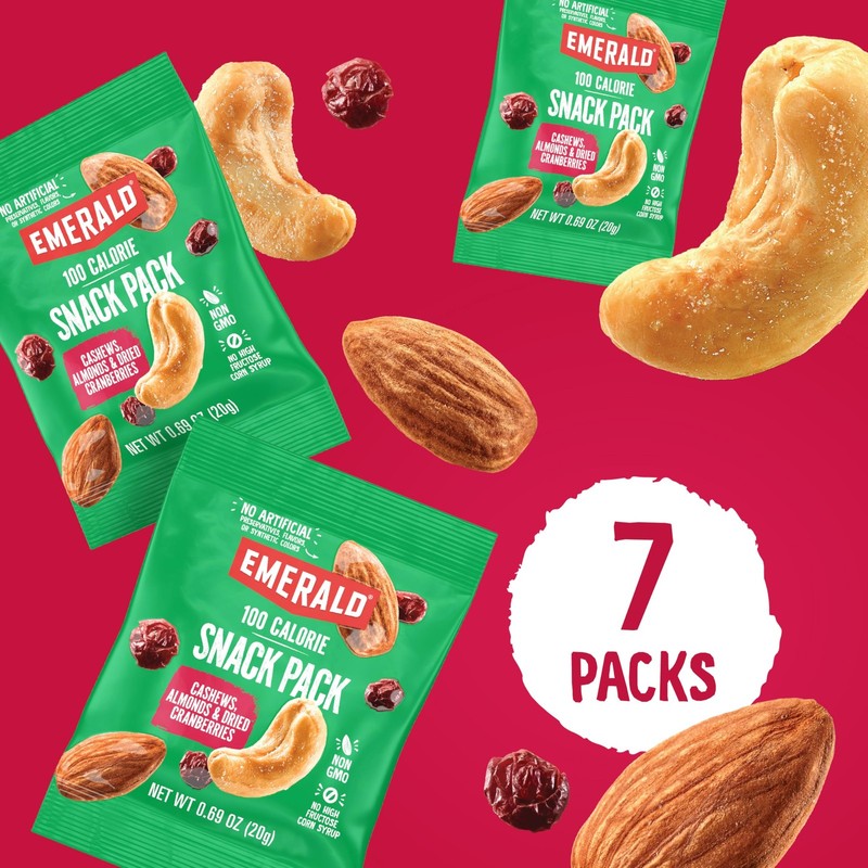 Nuts Cashews and Almonds with Dried Cranberries 7 Ct (1-Pack) | 100-Calorie I... gallery