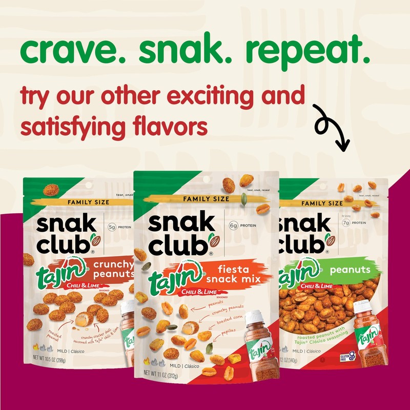Snak Club Tajin Toasted Corn, Roasted Corn Nuggets with Chili and Lime Season... gallery