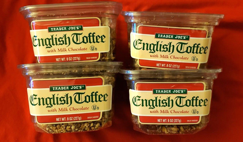 4 PACK TRADER JOE’S ENGLISH TOFFEE 8 OZ EACH