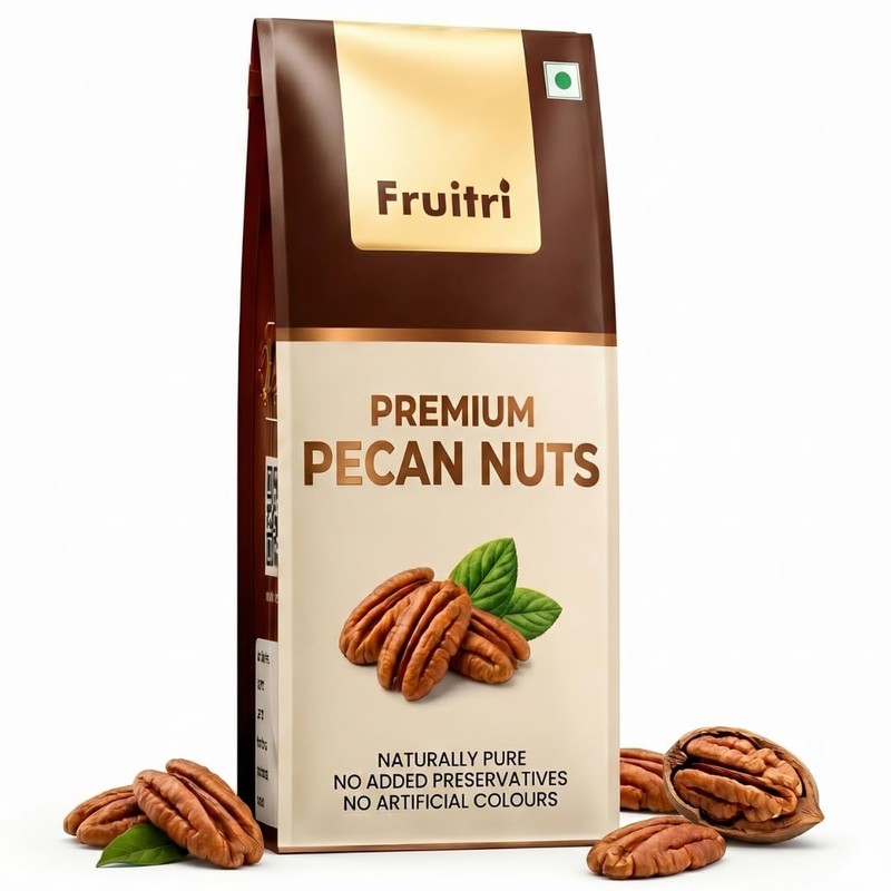 Fruitri American Pecan Nuts 100g | Fresh Keto Friendly Natural Dry Fruits Snack
