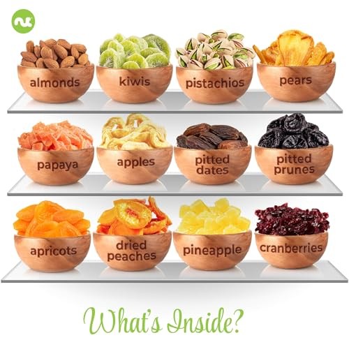 Dried Fruit Mixed Nuts Gift Basket White Gold Box 12 Assortments Food Healthy gallery