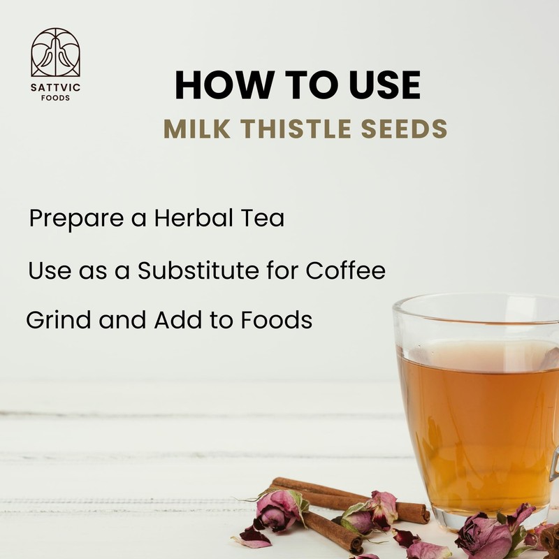 Sattvic Foods Milk Thistle Seeds 250g Natural Liver Support Detox Herbal gallery