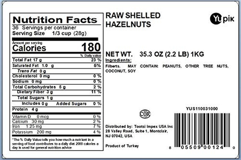 Yupik Raw Hazelnuts, 2.2 Lb (35.2 Oz), Gluten-Free, Kosher, Filberts, Whole Nuts gallery