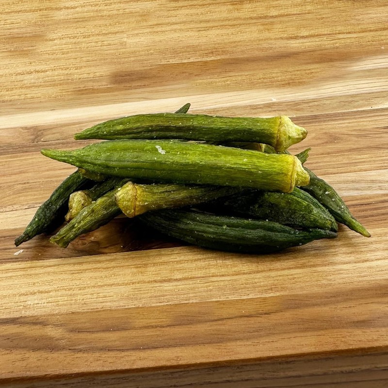 Natural Dried Okra Chips, Delicious Healthy Snack, No Sugar Added Crispy Veggie gallery