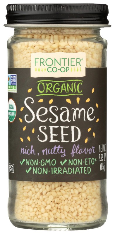 Frontier -Op Organic Whole Sesame Seed By Co-Op 2.29 Oz Seeds 2.32 1 Pack