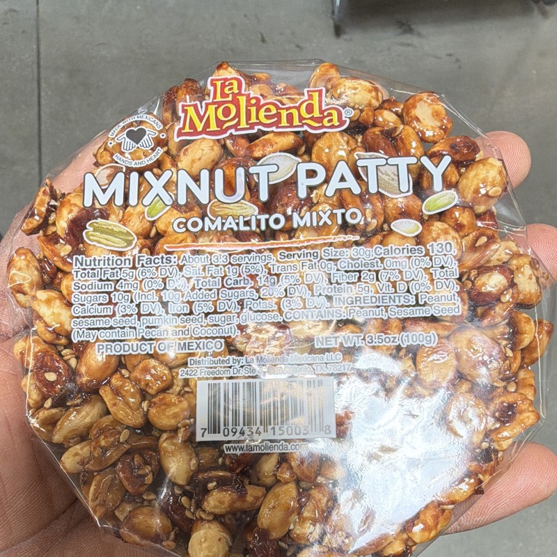 La Molienda Mixnut Patty Mixed Nuts 100g Mexican Whole Nuts Pantry