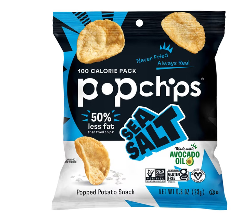 Popchips Variety Pack 30 pk 0.8oz BBQ Sea Salt Sour Cream Gluten Free Vegan Bulk gallery