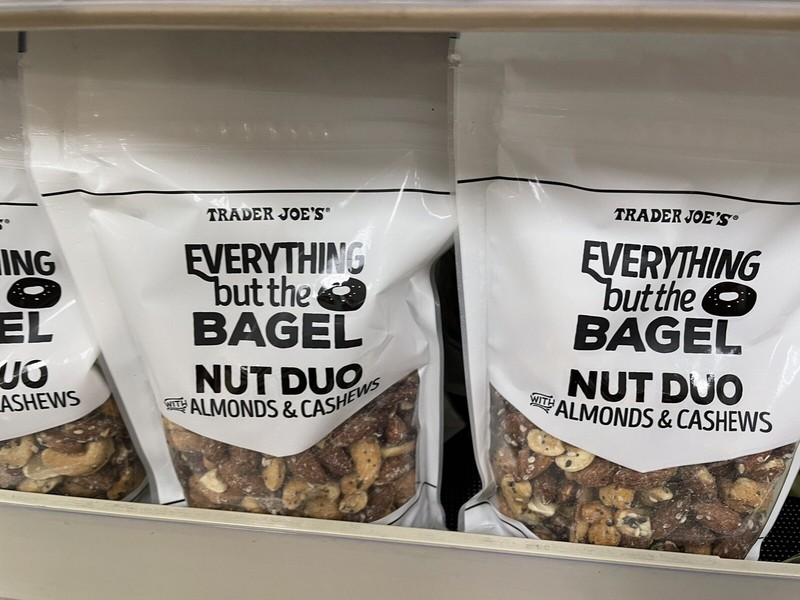 3 Packs Trader Joe's Everything But the Bagel Nut Duo Almonds Cashews 8 OZ Each
