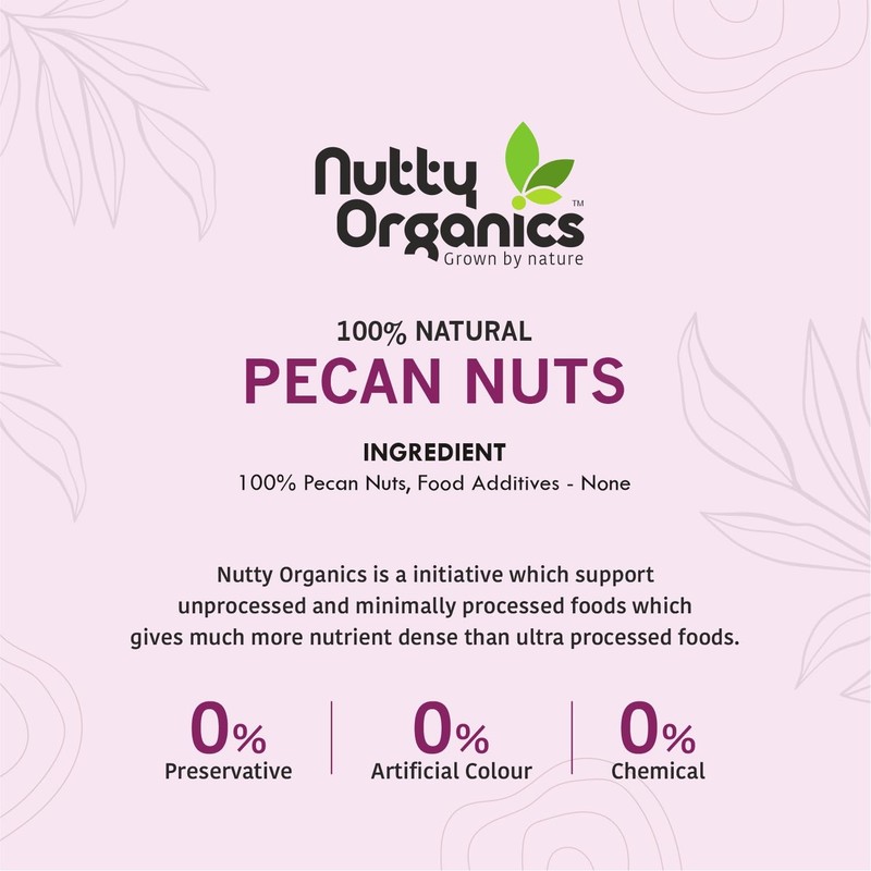 Nutty Organics Premium Pecan Nuts 1Kg | Healthy Dry Fruits Rich in Protein Fiber gallery