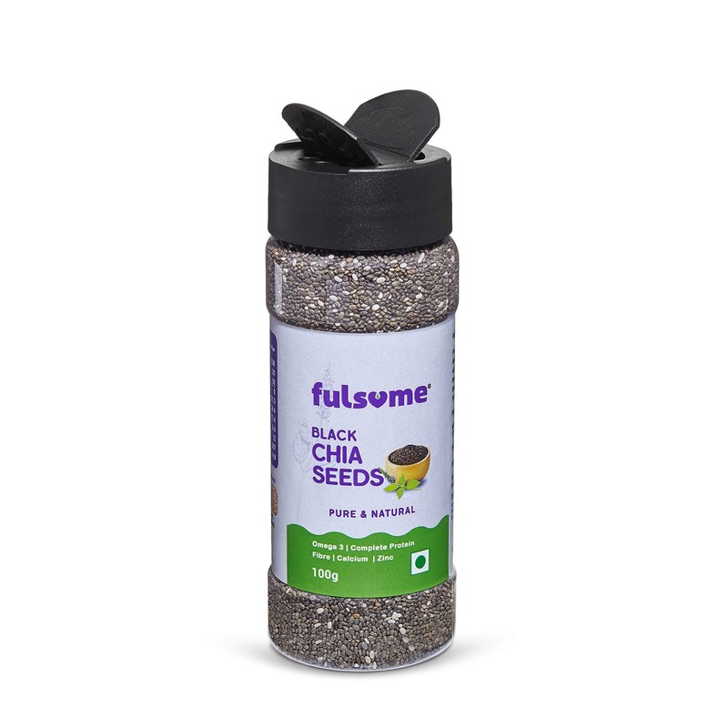 FULSOME - Raw Black Chia Seeds - 100G (Sprinkler Jar)- 2 Units gallery
