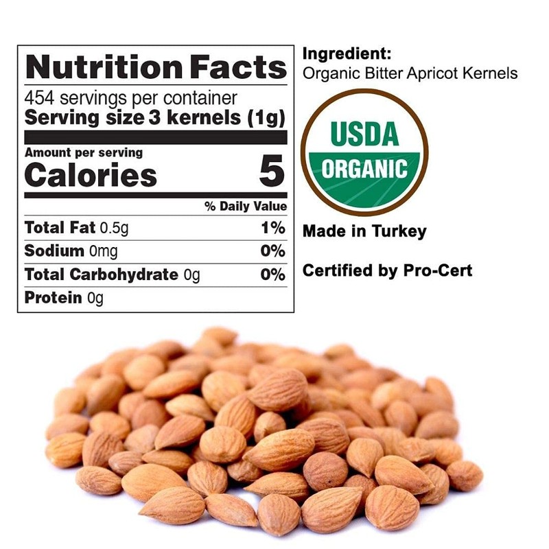 Bitter Apricot Kernels Organic Raw (1LB) - USDA 1 Pound (Pack of 1) gallery