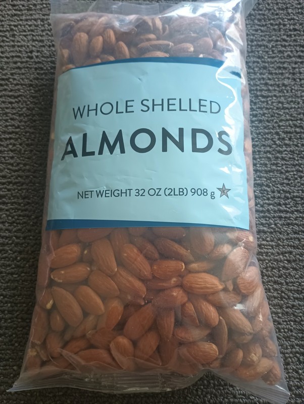 WHOLE SHELLED ALMONDS/PEARL CROP/2 POUND BAGS/LOT OF 3/6 POUNDS TOTAL MAY 2027 gallery