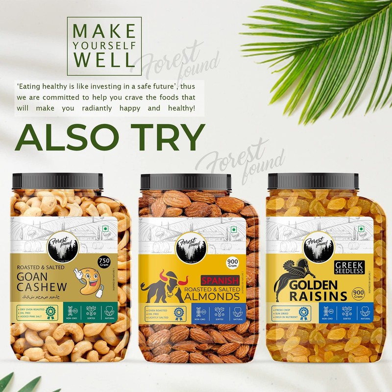 Forest Found Jumbo Cashew Nuts 900g | Premium Whole Kaju Authentic Dry Fruits gallery