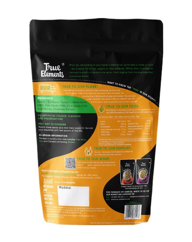 True Elements Antioxidant Mix Seeds 250g Protein Rich 6 Seeds with Berries gallery