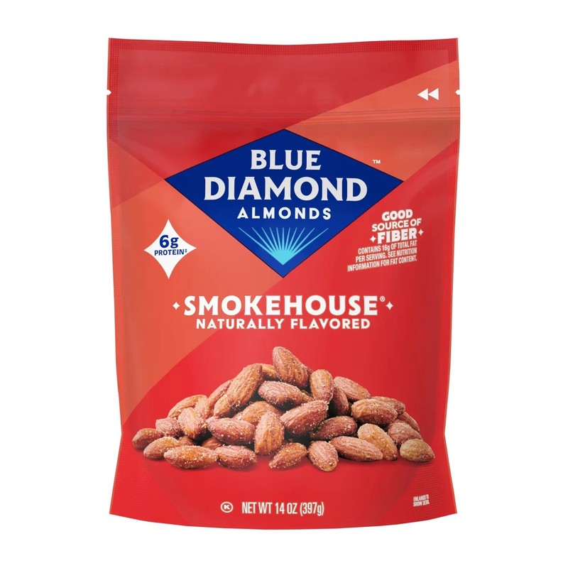 Blue Diamond Almonds, Smokehouse Flavored Snack Nuts Perfect for Snacking, 14oz-