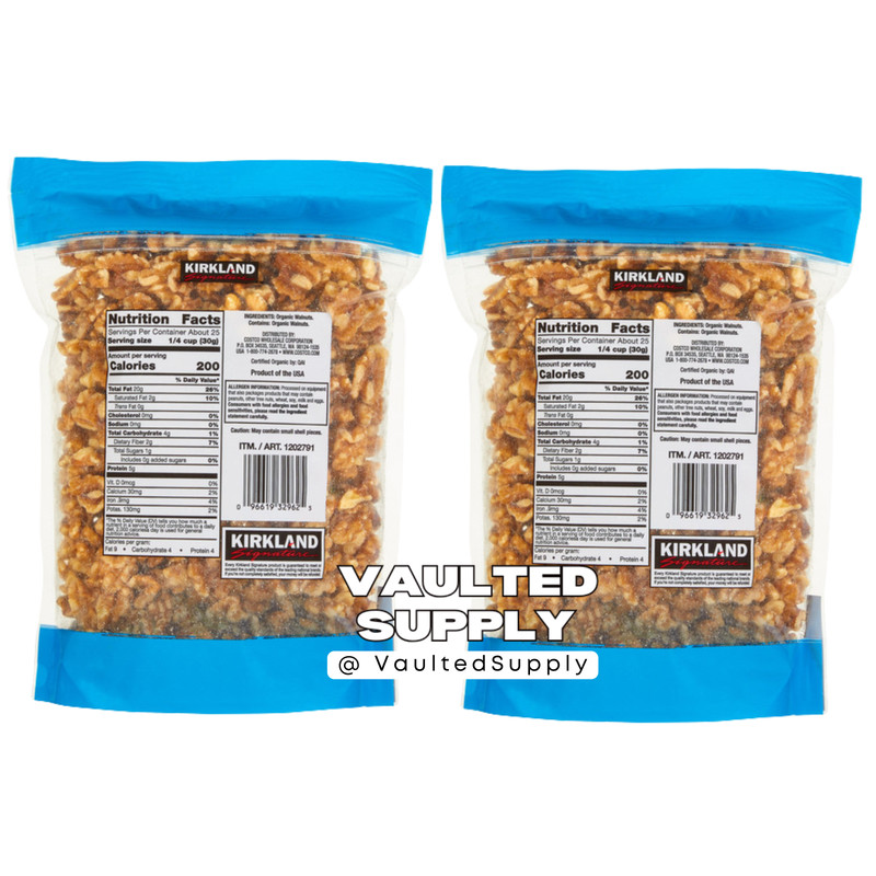 Kirkland Organic Walnuts 2 Pack 1.7lb Each Costco Size Walnut Halves Bulk gallery