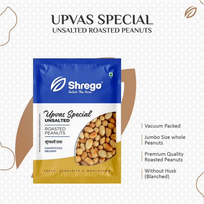 SHREGO Upvas Roasted Peanuts 360g | Unsalted Healthy Snack gallery