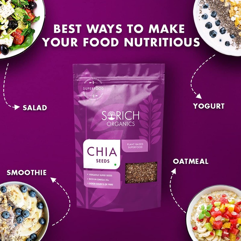 Sorich Organics Chia Seeds Raw 250gm gallery